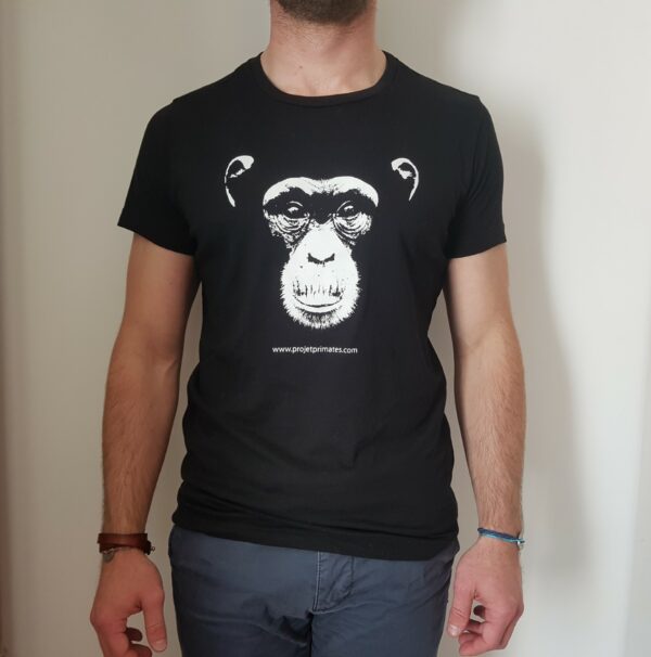 t-shirt en coton droit noir